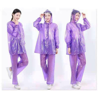 ( LOẠI 1 ) Áo mưa bộ chấm bi Ánh Dương chất liệu PVE không thấm nước