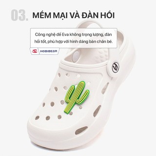 Dép crocs thời trang HOBIBEAR AU7309 hoạt hình, dép crop đế EVA chống trượt