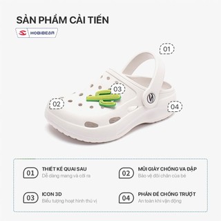 Dép crocs thời trang HOBIBEAR AU7309 hoạt hình, dép crop đế EVA chống trượt