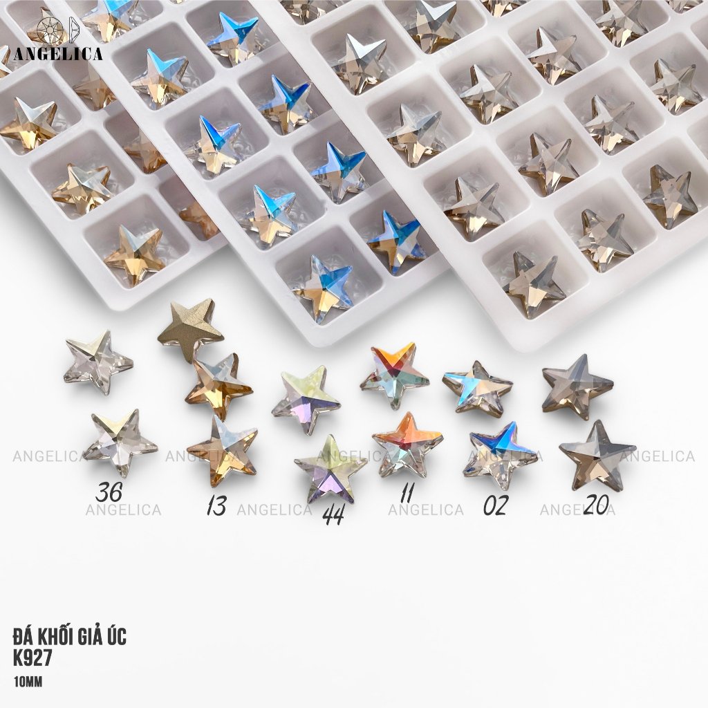 Đá Khối Giả Úc Cao Cấp Siêu Sáng Túi 2 viên Size 6 - 12mm Trang Trí Nail Angelica