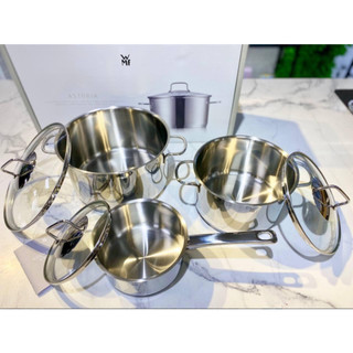 HCM Bộ nồi WMF Astoria 3 món thép không gỉ cao cấp, bền bỉ,chắc chắn, đáy từ 3 lớp phân phối nhiệt đều GermanySnT 70102