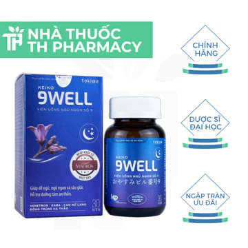[🚨RẺ VÔ ĐỊCH🚨] 9 WELL Ngủ Ngon 9 Tiếng Nguyên Liệu Nhật Bản Viên Uống Ngủ Ngon An thần Dưỡng Tâm Giảm Mất Ngủ THPharmacy