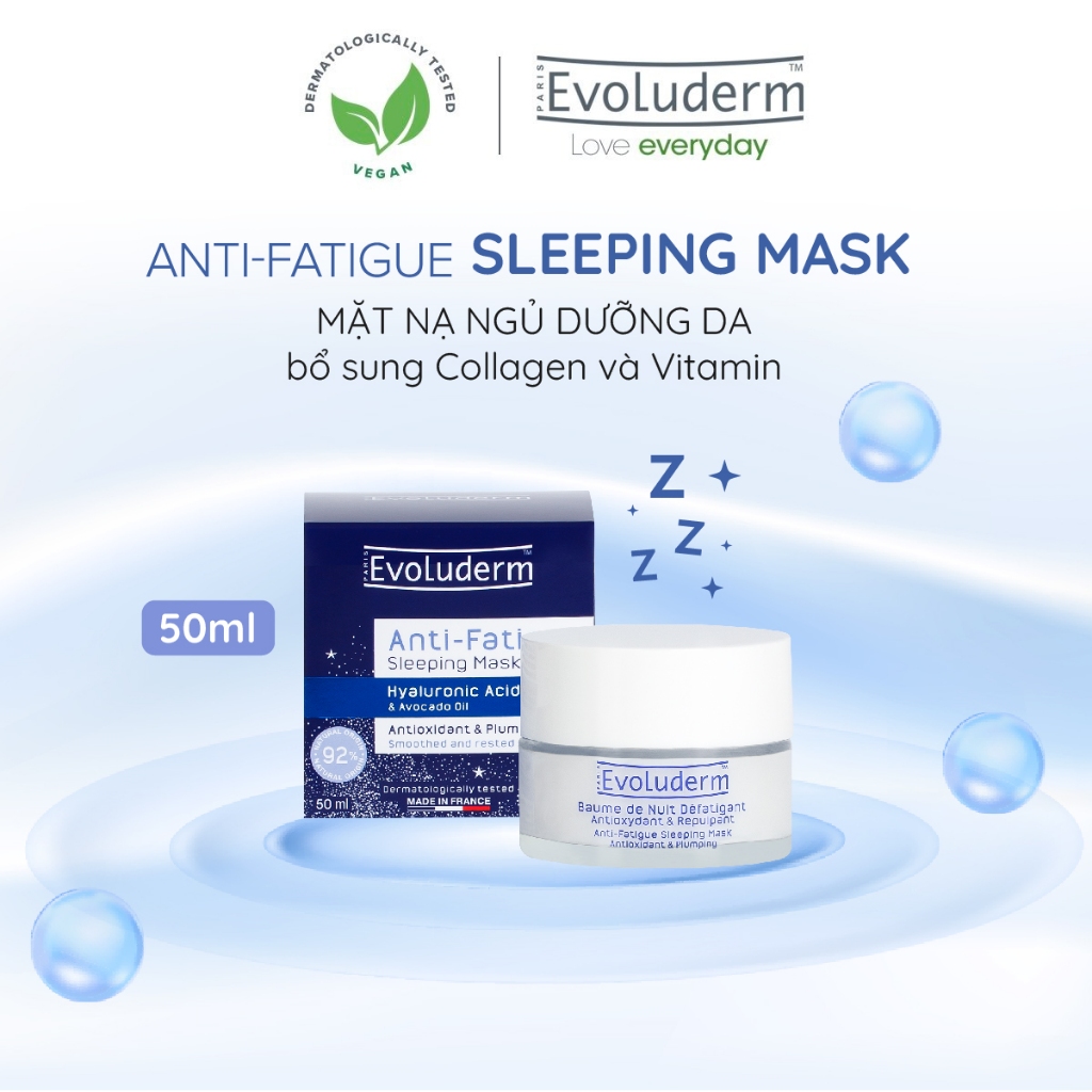 Mặt nạ ngủ dưỡng da Evoluderm bổ sung Collagen và Vitamin cho làn da căng mọng và rạng rỡ 50ml