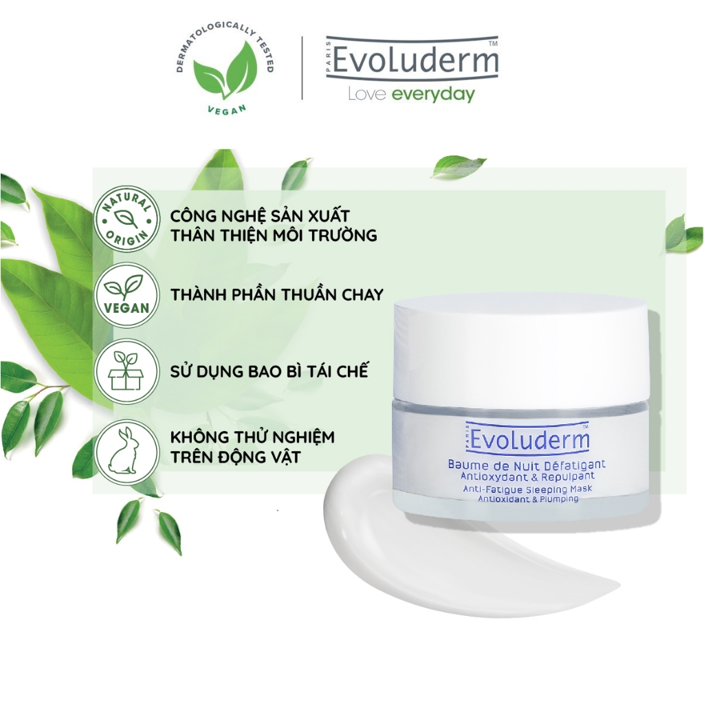 Mặt nạ ngủ dưỡng da Evoluderm bổ sung Collagen và Vitamin cho làn da căng mọng và rạng rỡ 50ml