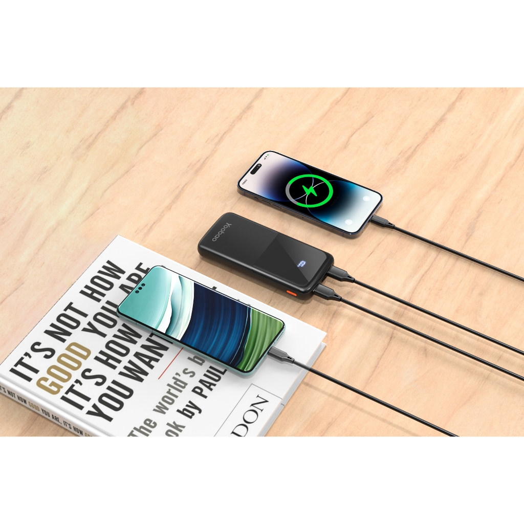 Ảnh Sạc dự phòng 10000mAh/20000mAh Q15/ Q21 Yoobao | Sạc nhanh hỗ trợ nhiều cổng | Màn hình Led kỹ thuật số | BH 12 tháng 1