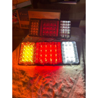 Đôi đèn hậu xe tải led 3 ngăn 2003A chống nước điện 12v 24v. (Giá 1 đôi)