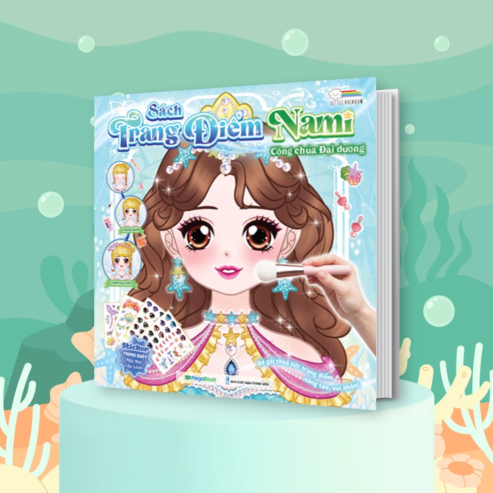 Ảnh Combo Sách trang điểm công chúa Lily, Daisy, Mia, Nami, Ruby (5 cuốn) - (Tô màu và bóc dán hơn 500+ stickers) cho bé gái 4