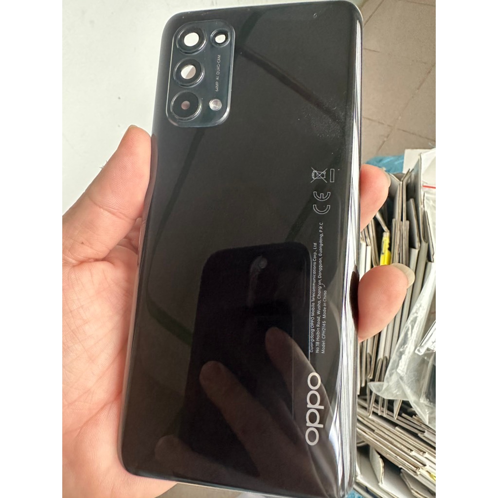 nắp lưng oppo reno 5 zin đủ camera-bạc