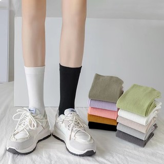 Tất Cổ Vừa Nam Nữ Basic Cotton Nhiều Màu Sắc Bắt Mắt , Vớ Nữ Năng Động Thoải Mái Thoáng Mát Cả Ngày Dài King Shop T786
