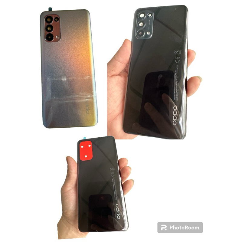 nắp lưng oppo reno 5 zin đủ camera-bạc