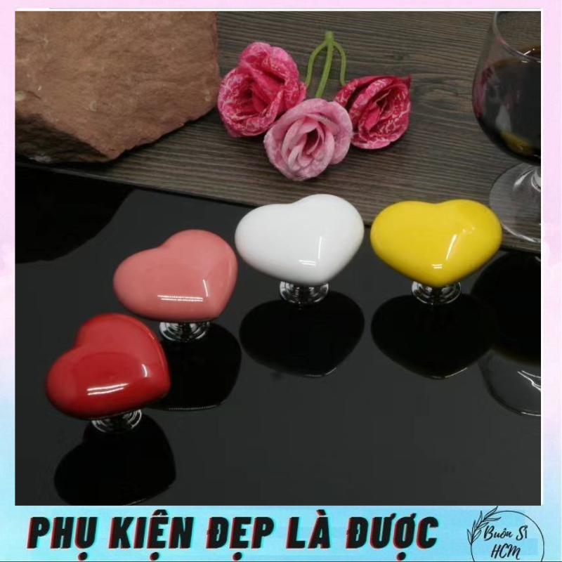 Nút dán nhấn xả nước bồn cầu, Tay nắm cửa hình trái tim đa năng tiên ...