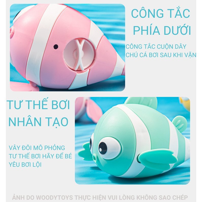 Đồ Chơi Nhà Tắm Cá Hề Vặn Cót Chú Cá Hề Nhiều Màu Sắc Đồ Chơi Dưới Nước Vui Nhộn Đáng Yêu Cho Bé - Đồ Chơi Cho Bé PUKAPI