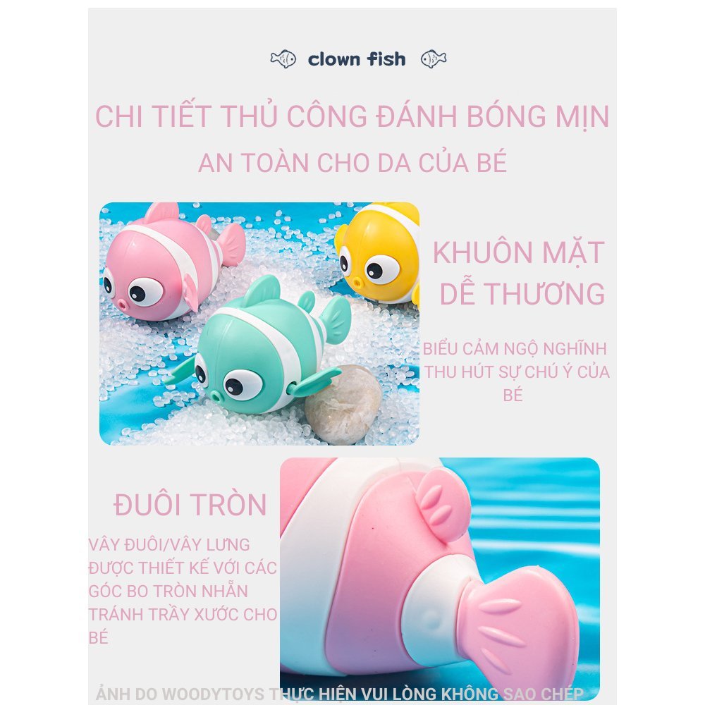 Đồ Chơi Nhà Tắm Cá Hề Vặn Cót Chú Cá Hề Nhiều Màu Sắc Đồ Chơi Dưới Nước Vui Nhộn Đáng Yêu Cho Bé - Đồ Chơi Cho Bé PUKAPI