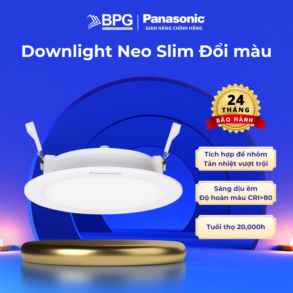 Ảnh Đèn LED âm trần Downlight Đổi màu Panasonic Neo Slim Công suất (9W,12W), SKU: NNP72276 NNP73476 1