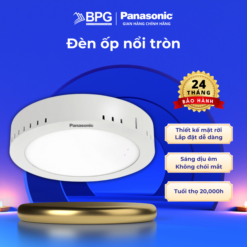 Ảnh Đèn ốp trần nổi Tròn Panasonic Surface Mounted Công suất (6W, 12W, 18W, 24W) 1