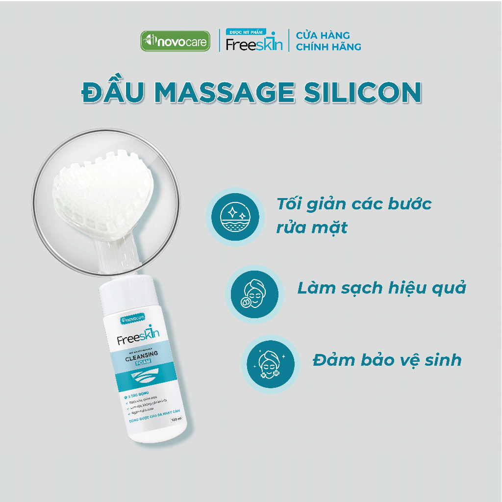 Ảnh Bọt rửa mặt ngừa mụn Novocare - Freeskin Cleansing Foam 120ml 4