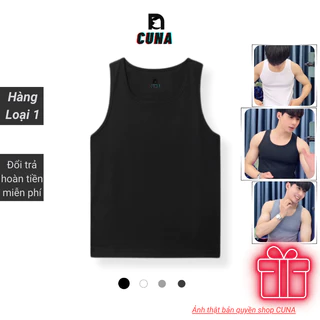 Áo Ba Lỗ Nam CUNA, áo 3 lỗ nam chất liệu cotton thun gân cao cấp, áo ba lỗ nam cao cấp