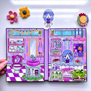 Đồ chơi bóc dán Ngôi nhà cô gái Aphmau- Búp bê giấy Toca Boca