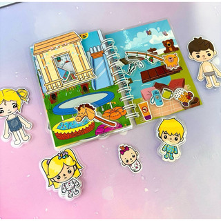 Đồ chơi bóc dán Mùa xuân của gia đình Tocaboca - Búp bê giấy