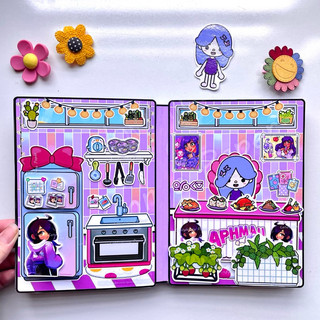 Đồ chơi bóc dán Ngôi nhà cô gái Aphmau- Búp bê giấy Toca Boca