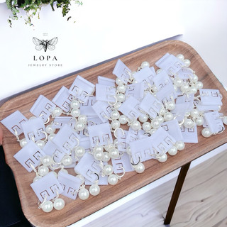 Bông tai chai bạc ta Sk102 đính viền đá bạc đẹp Lopa