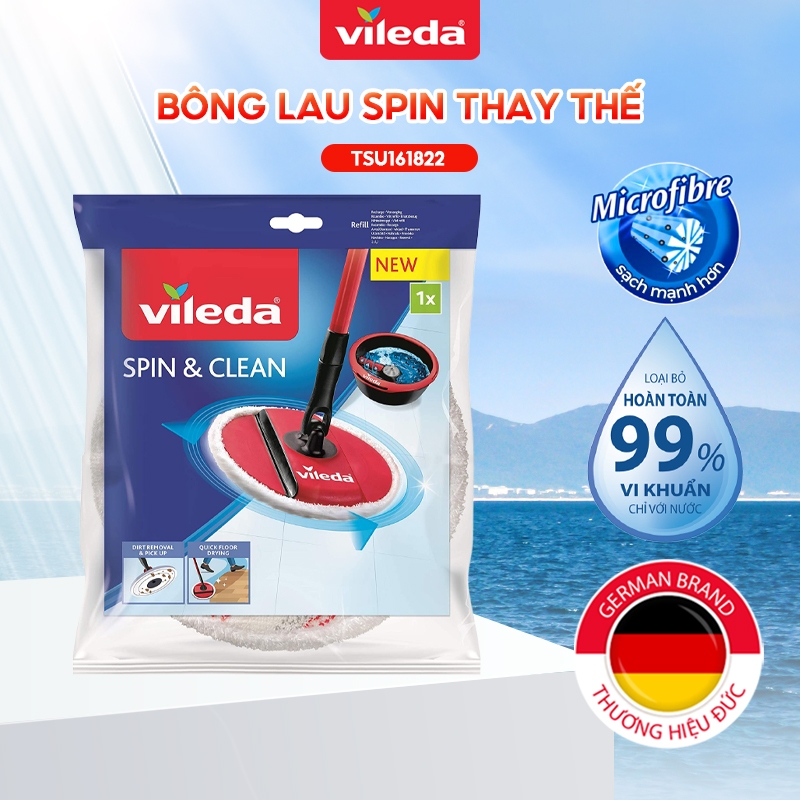 Ảnh Bông lau thay thế VILEDA cho cây lau nhà Spin&Clean diệt khuẩn 99% 3