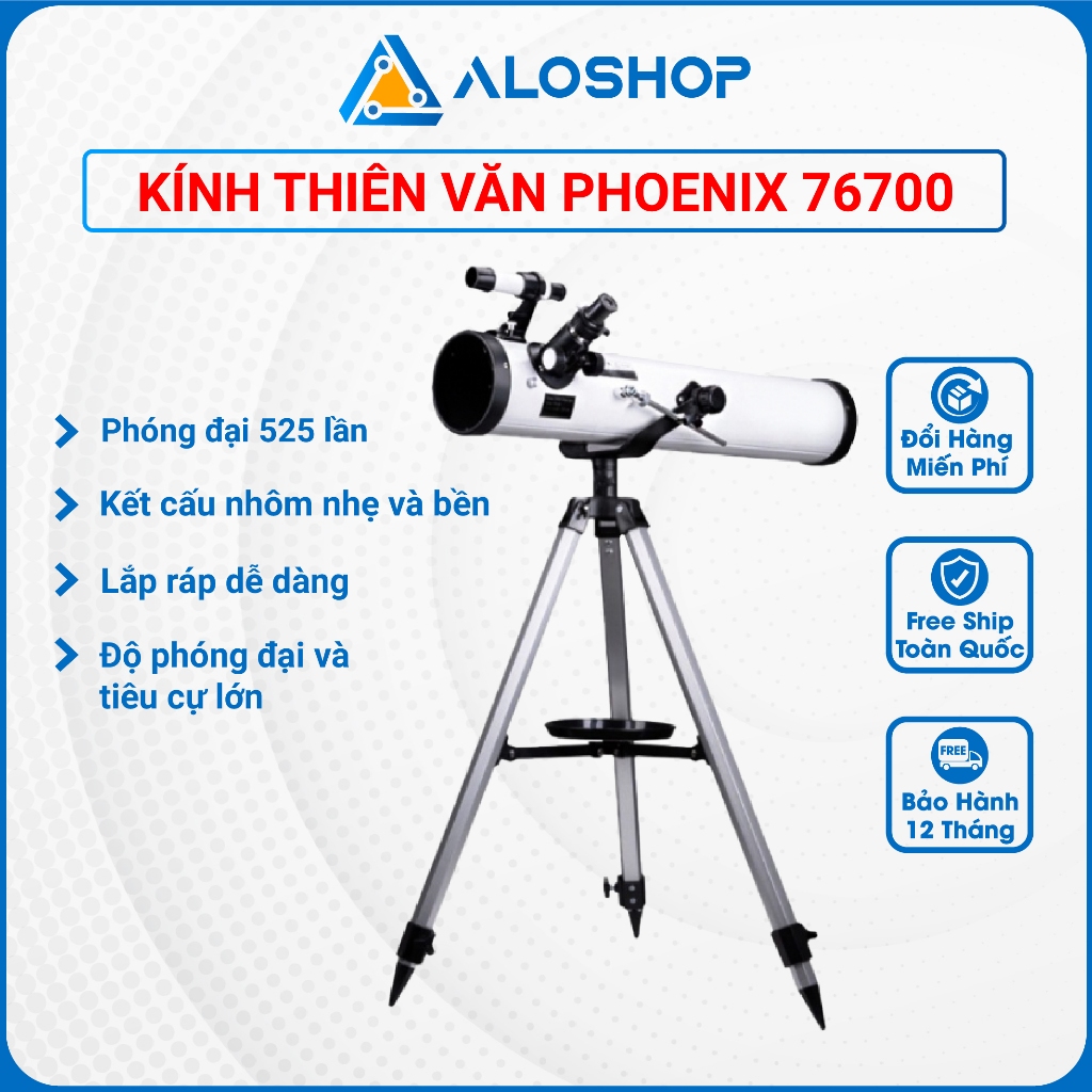 Kính thiên văn Phoenix Telescope 76700 (F70076) lần ngắm trăng sao ...