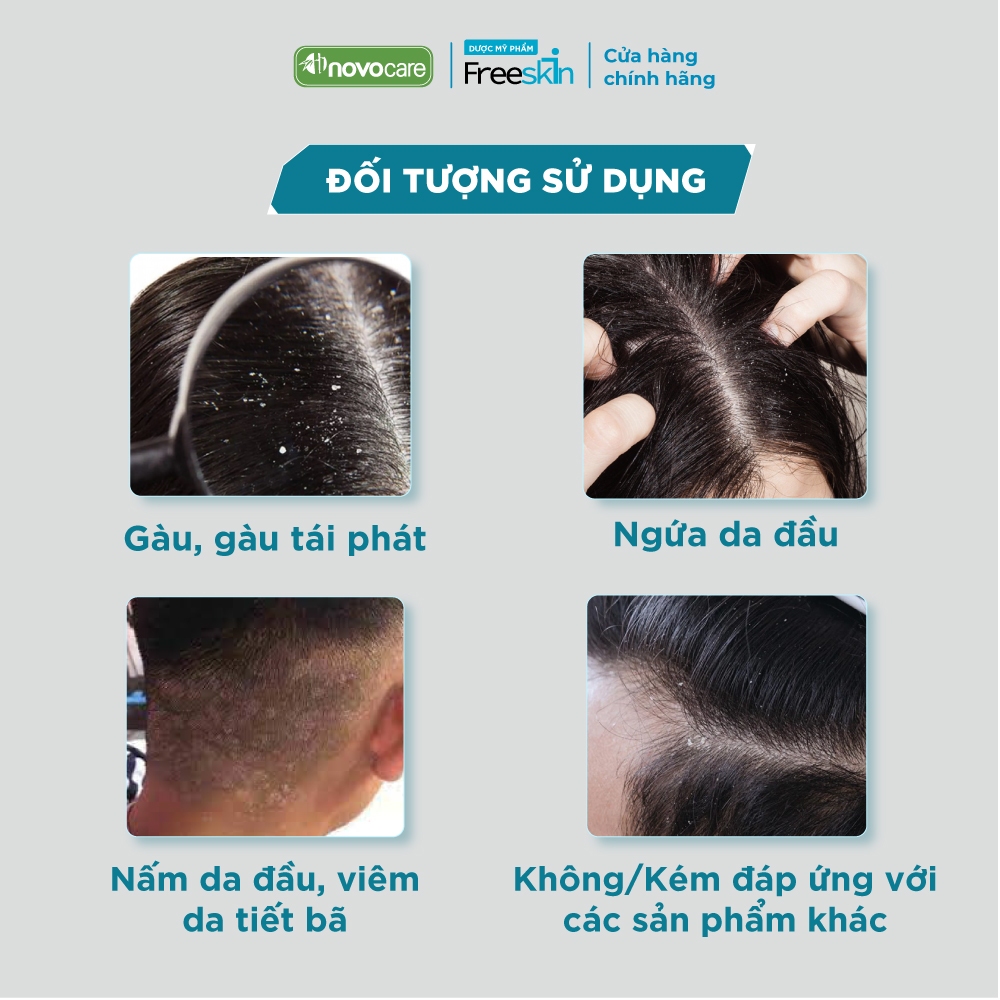 Ảnh Dầu gội sạch gàu hết ngứa Novocare - Freeskin Anti - Dandruff & Itching 220ml 4