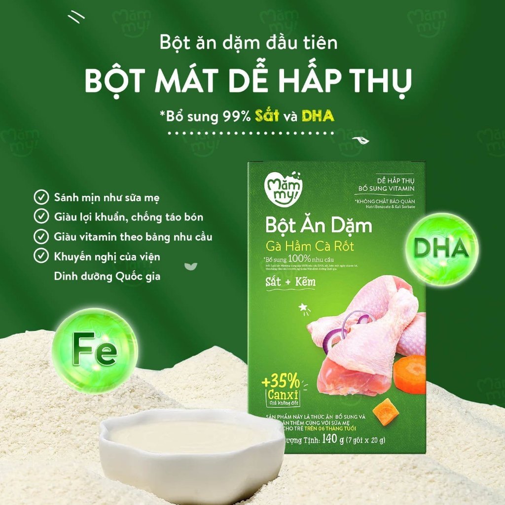 Bột ăn dặm Mămmy bổ sung dinh dưỡng, tăng cân cho bé cho trẻ từ 6 tháng tuổi có đủ vị - hanzo2009