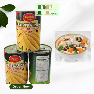 [VN] Bắp Hạt / Bắp Xay Nhuyễn / Bắp trái non (ngô bao tử) đóng hộp Danomet 400g.