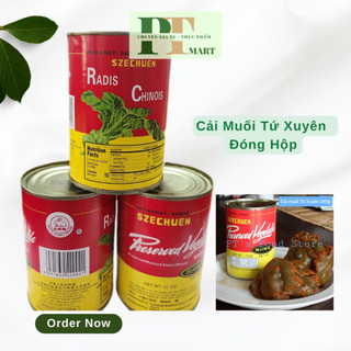 Cải muối Tứ Xuyên đóng hộp hiệu Thỏ Trắng (cải lon 340g)/Preserved Vegetable Szechuen Radis Chinois