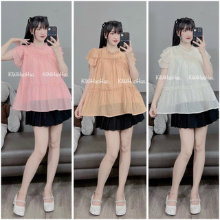 ÁO BẦU TẰM TAY CÁNH TIÊN CỔ NGỌC - 6 Màu