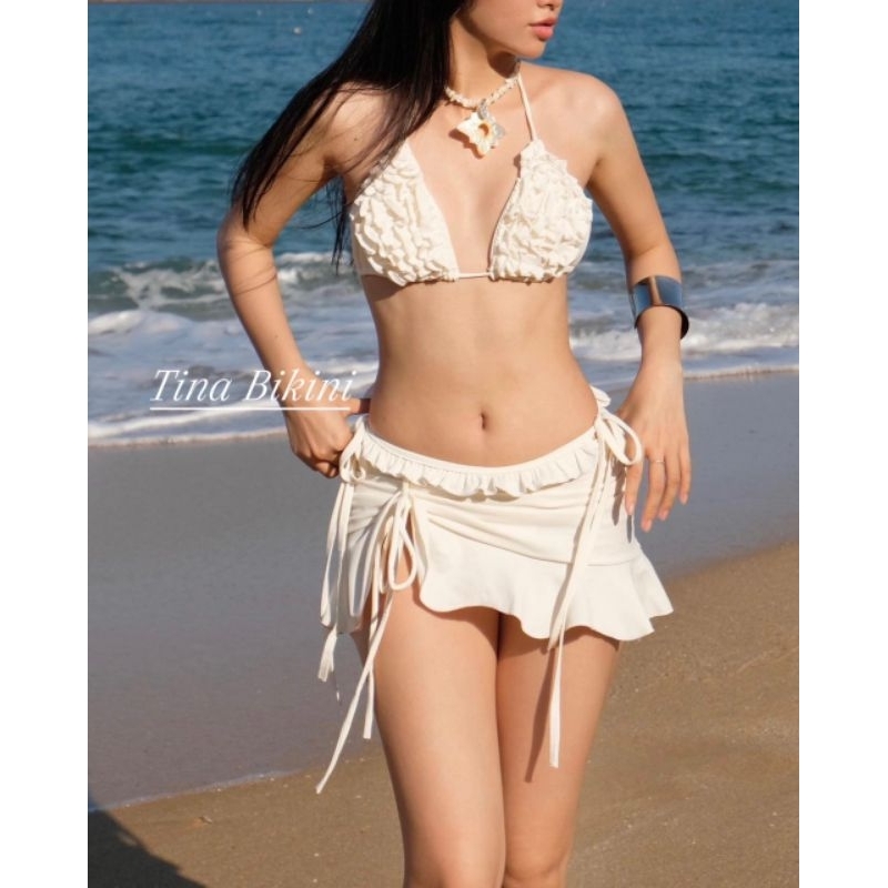 Bikini Set 3 Món Bánh Bèo Thương Hiệu Tina – Bộ Đồ Bơi Xinh