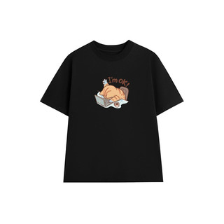 Áo thun Unisex Oversize form rộng nam nữ in hình Mèo Ok dễ thương Chất Cotton Premium 250gsm
