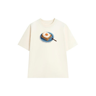Áo thun Oversize Nam nữ form rộng Unisex Chất Cotton 100% 250Gsm in hình Trứng ốp la dễ thương