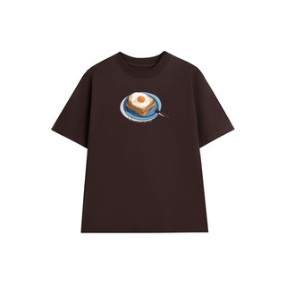 Áo thun Oversize Nam nữ form rộng Unisex Chất Cotton 100% 250Gsm in hình Trứng ốp la dễ thương