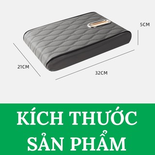 Đệm Tỳ Tay Ô Tô Da PU Cao Cấp, Kiêm Hộp Đựng Khăn Giấy Tiện Dụng Cho Xe Hơi