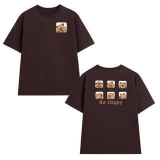 Áo thun Unisex nam nữ form rộng Oversize in hinh CAPYBARA dễ thương chất cotton 100%