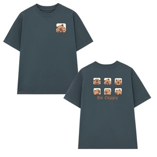 Áo thun Unisex nam nữ form rộng Oversize in hinh CAPYBARA dễ thương chất cotton 100%
