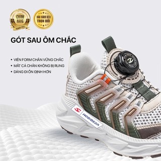 Giày chạy bộ HOBIBEAR GU8265 đế Eva thoáng khí có khóa xoay, giày thể thao dành cho bé trai
