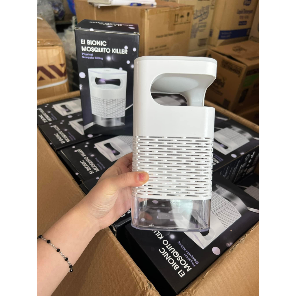 Máy bắt muỗi diệt côn trùng thông minh , Đèn bắt muỗi kiêm đèn ngủ có cổng sạc USB ( Mầu Trắng )
