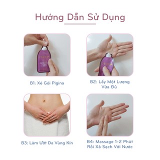 Gói gel Dung Dịch Vệ Sinh Pigina 5ml không màu, không mùi hóa chất, không bọt