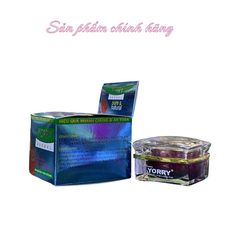 Kem YORRY dưỡng trắng giúp ngừa lão hóa giữ ẩm se khít lỗ chân lông
