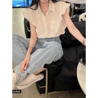 Áo sơ mi thô tay bồng trendy form siêu đỉnh A2426