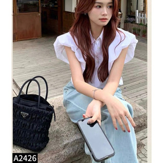 Áo sơ mi thô tay bồng trendy form siêu đỉnh A2426
