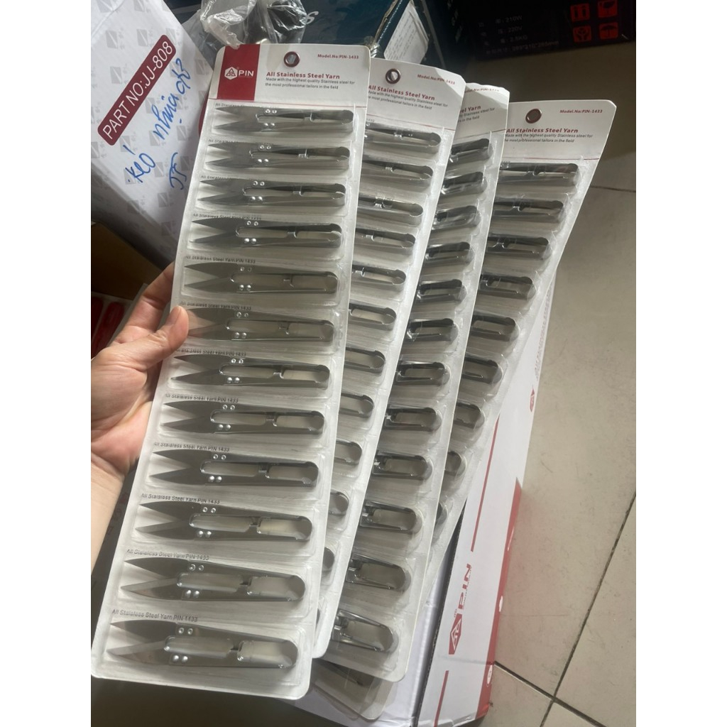 1 cái KÉO CẮT CHỈ BẤM CHỈ THỪA CHẤT LIỆU Inox xịn 100% hãng PIN