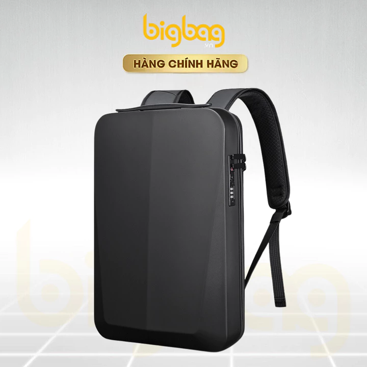 Balo Laptop BANGE PLANE - Black, Ba Lô Công Nghệ Thiết Kế Phẳng, Balo có sạc USB + Khóa TSA Cao Cấp