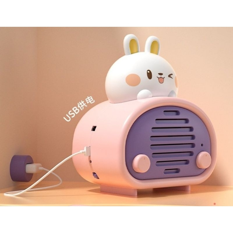 Micro Hát Karaoke Cho Bé Kết Nối Bluetooth Có nhạc Sạc Pin Loa Micro Không Dây Hình Thỏ Tay Cầm - Đồ Chơi Cho Bé PUKAPI