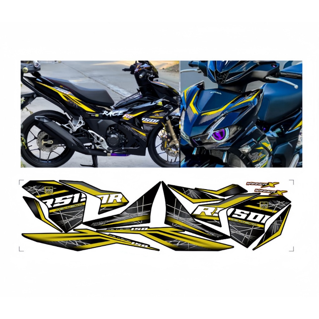 Tem rời WINNER X V3, cao cấp, chất liệu in 3 lớp PPF, chống nước, không phai màu.