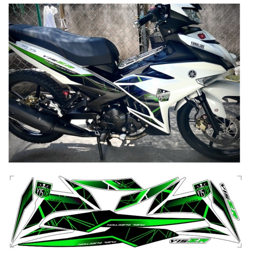 Tem rời EXCITER 150, cao cấp, chất liệu in 3 lớp PPF, chống nước, không phai màu.